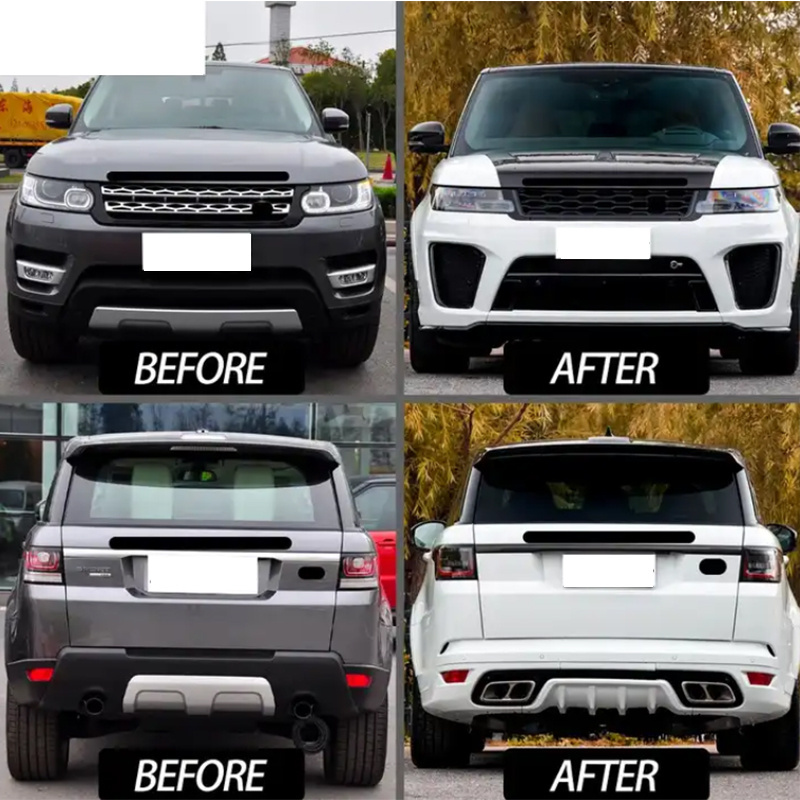 SVR Style Body Kit Bumper Fender Headlight Bonnet Cover 2014 Up 2020 For Range Rover Sports