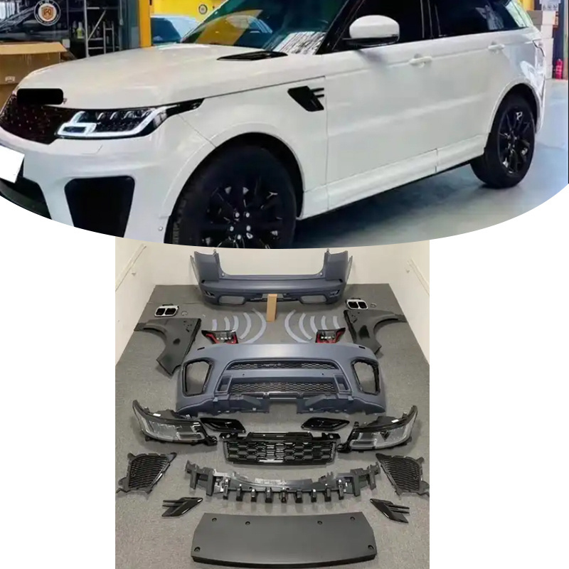 SVR Style Body Kit Bumper Fender Headlight Bonnet Cover 2014 Up 2020 For Range Rover Sports