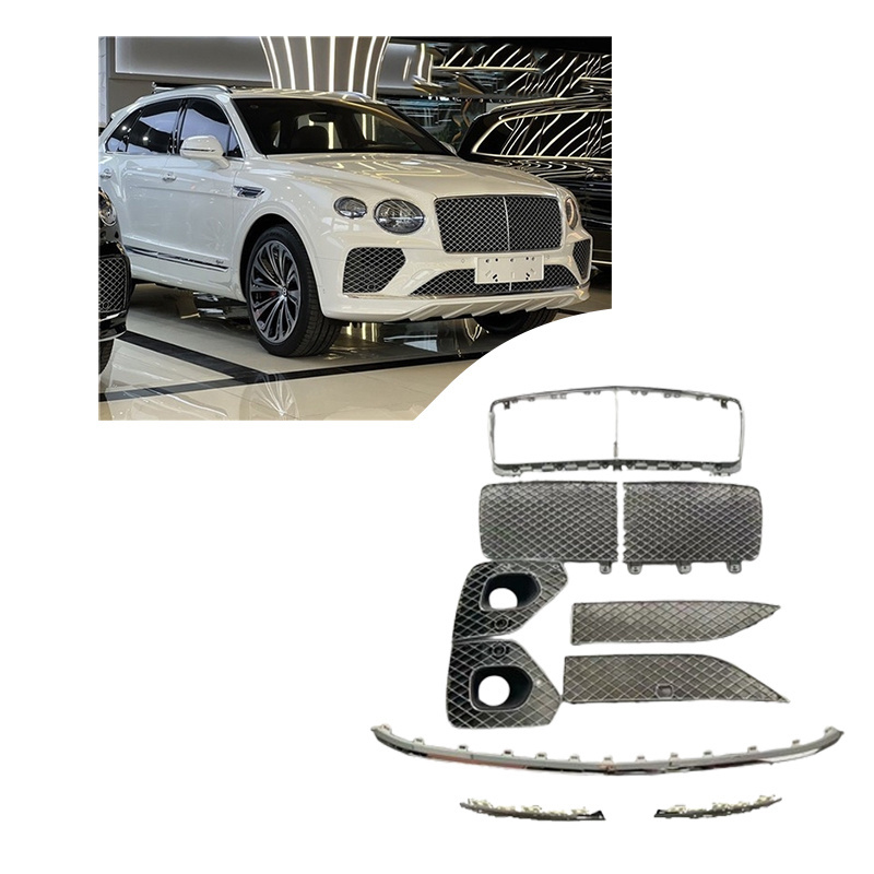 Bumper Grille Radiator Cover Frame For Bentley Bentayga 2021+ ABS Car Grills Car Front Bumper Grille