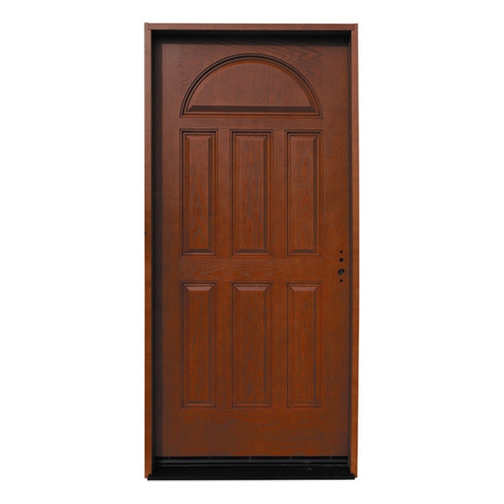 Brand New Wood Grain Texture Fibre Glass Door Better Than Plain Wooden Hospital Made In China