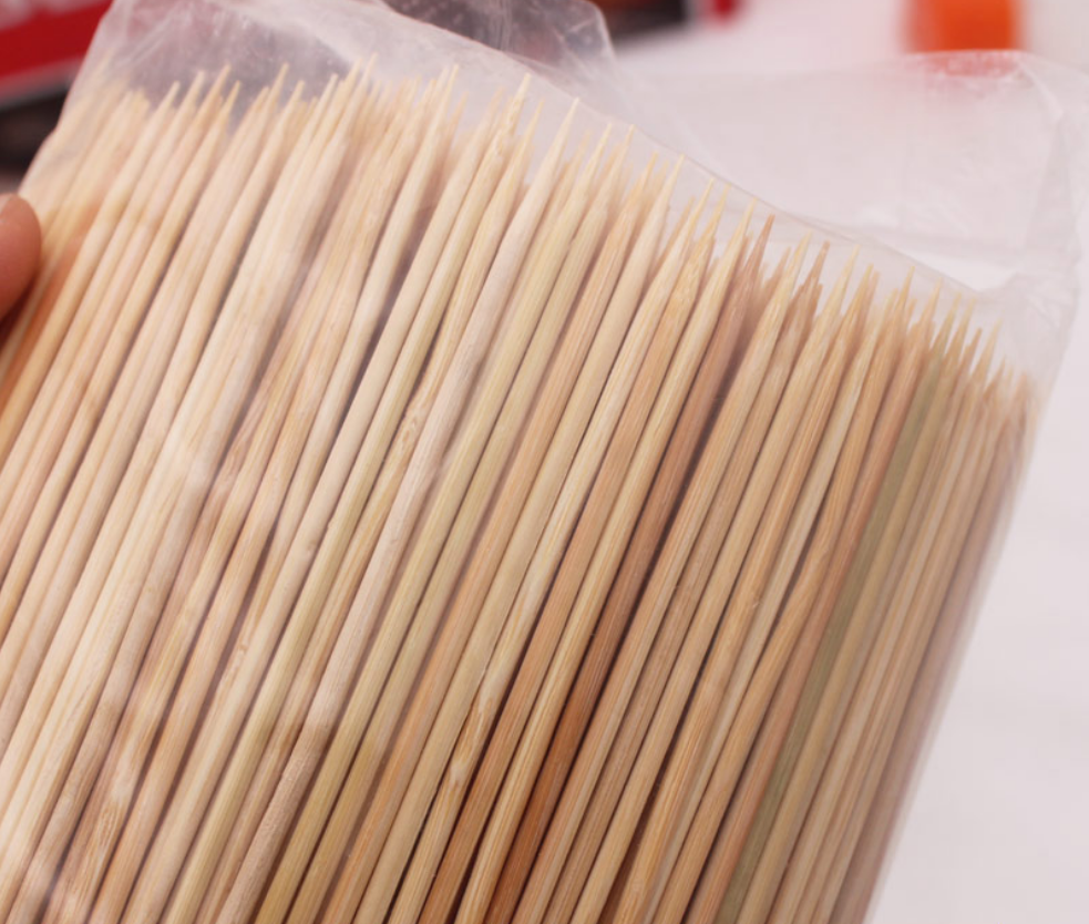 Environmental Protection Round Bamboo Sticks BBQ Bamboo Disposable Skewer Fruit Meat Sticks