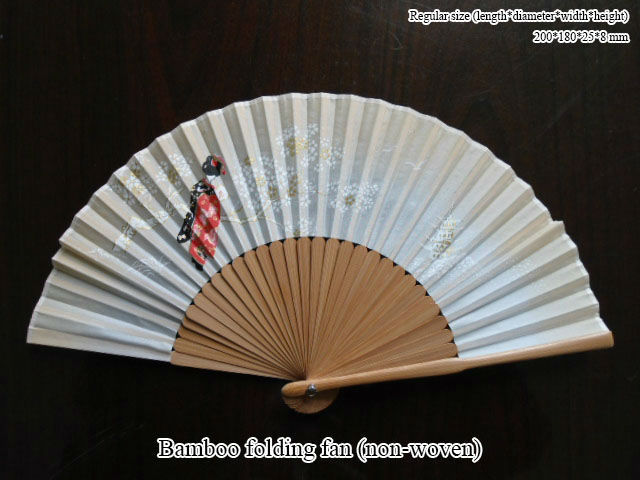 High-Quality Vintage Folding Paper Hand Fan Wedding Bamboo Hand Held Fan