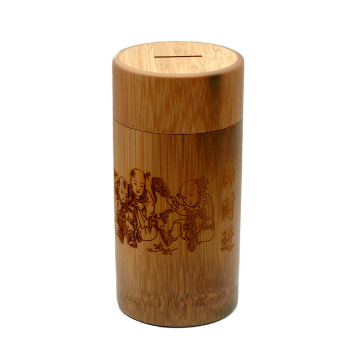 Top Seller High Quality Bamboo Piggy Coin Bank Kid Bamboo Piggy Banks Size And Shape Can Be Customized