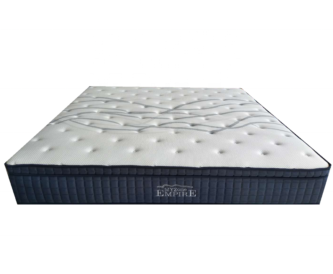 Small Independent Coils Luxury Latex Pillow Top Euro Top Pocket Spring Mattress With Belt