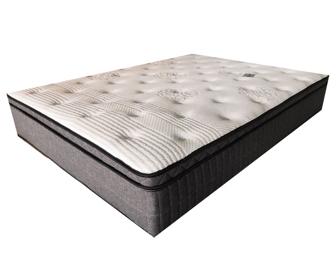 Small Independent Coils Luxury Latex Pillow Top Euro Top Pocket Spring Mattress With Belt