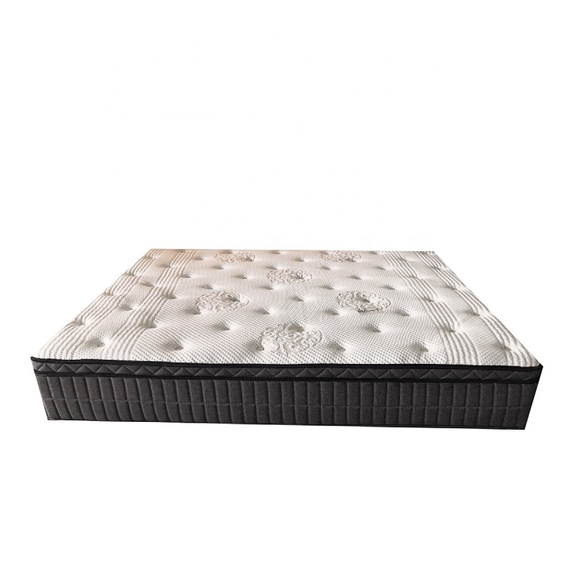 Small Independent Coils Luxury Latex Pillow Top Euro Top Pocket Spring Mattress With Belt