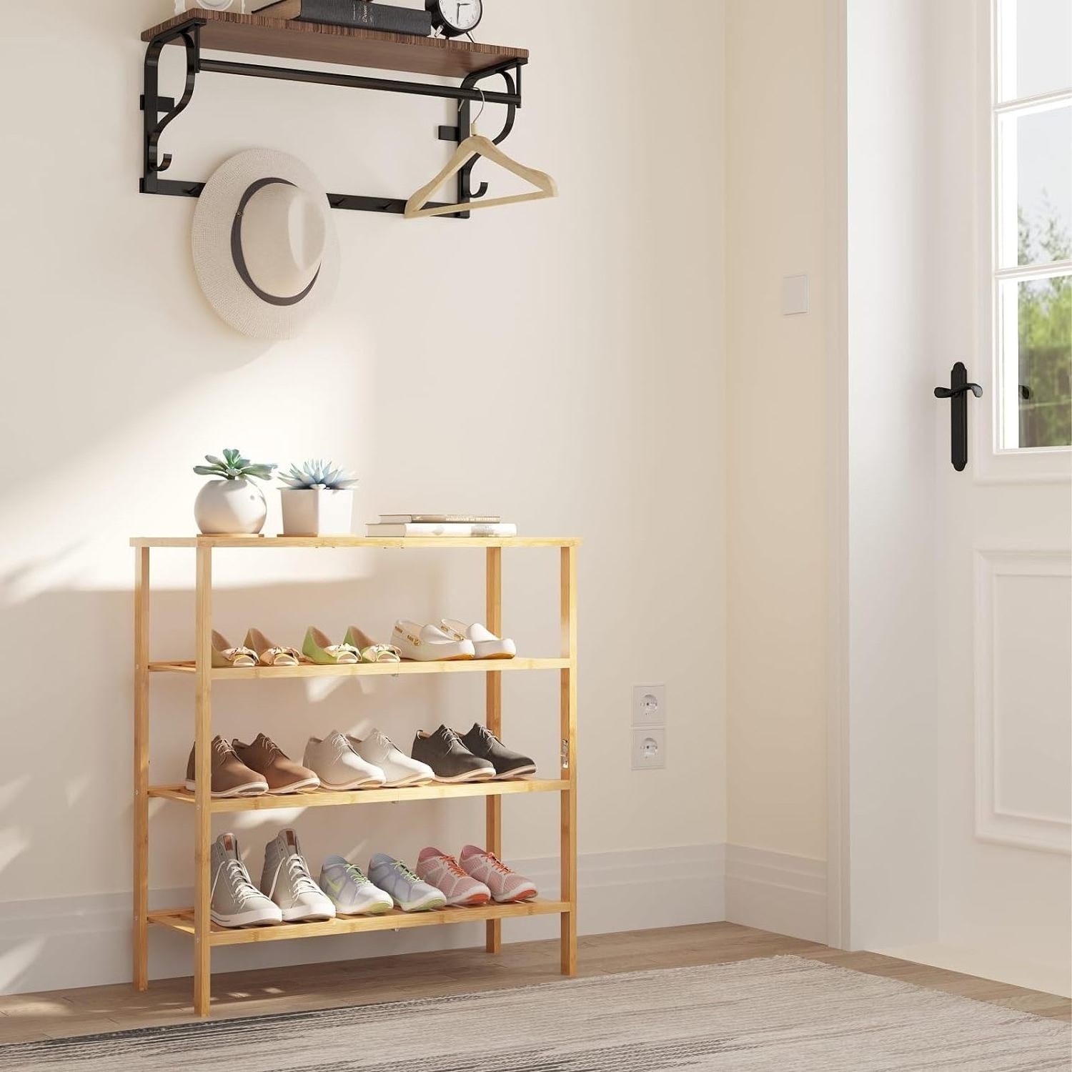 Multifunctional Shoe Rack Bench with ntryway 3 Tier Shoe Organizer Bench Entryway Shoe Rack