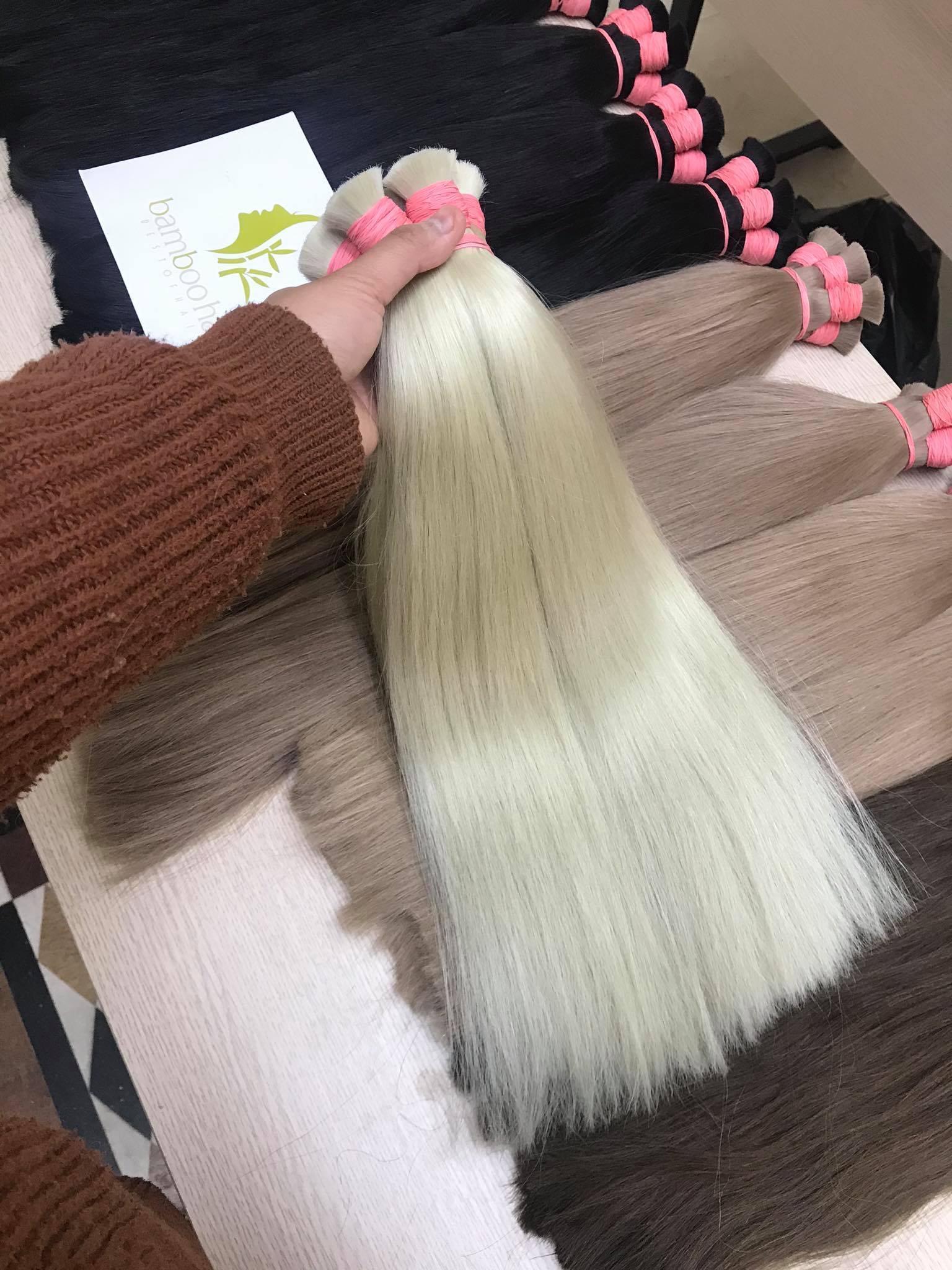 Bamboohair Vietnam Bulk Hair From 100% Vietnam Human Hair Wholesale Natural Hair Extension High Quality Silky