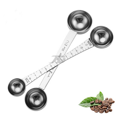 Stainless Steel Double Sided Measuring Spoon Teaspoon and Tablespoon coffee spoon for kitchen