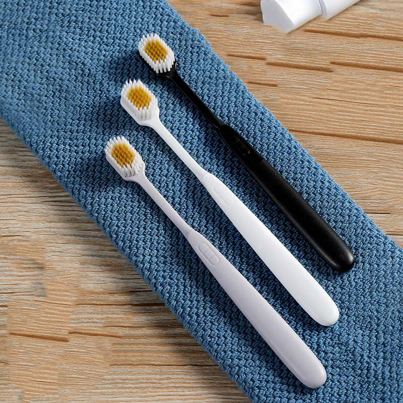 Custom 3Pack Japanese Soft BristleToothbrush Wide-headed Adult Household Couple Toothbrush