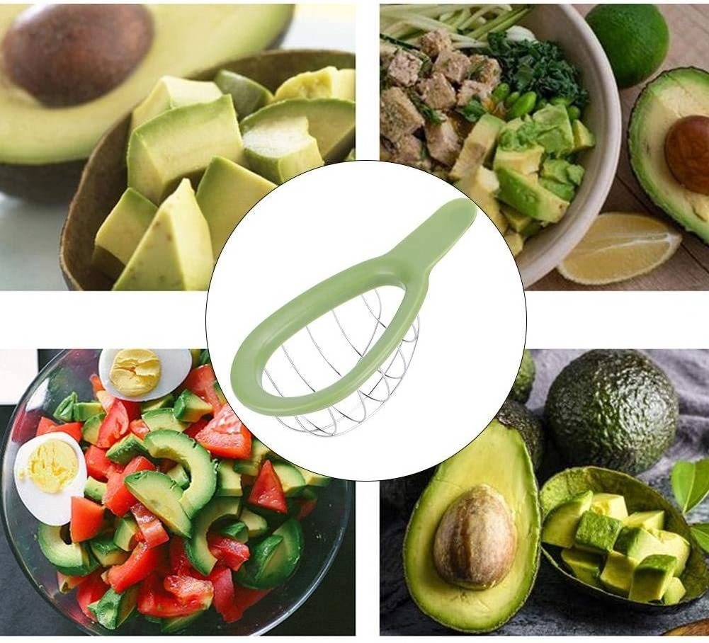 Creative Avocado Kiwi Slicer Kitchen Utensils Melon Fruits Cutter With Plastic Handle Easy To Use Multi functional Fruit Cutter