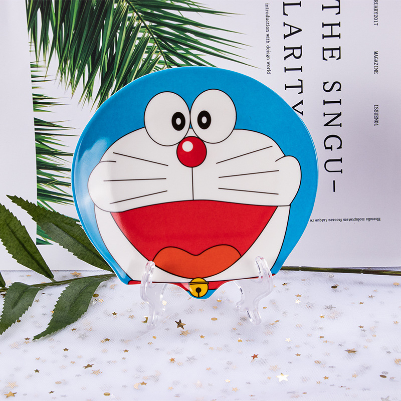 New Creative Mealtime Feeding Plates Cute Dishes for Kids Minnie Kitty Snack Dish Amine Plate Children's Fun Tableware