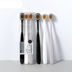 Custom 3Pack Japanese Soft BristleToothbrush Wide-headed Adult Household Couple Toothbrush