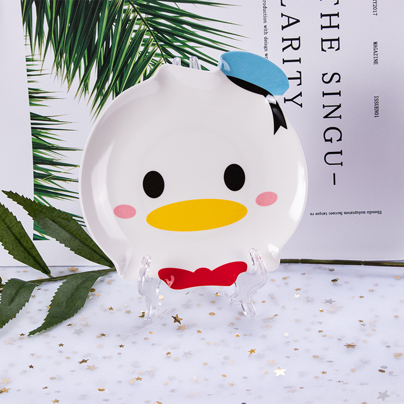 New Creative Mealtime Feeding Plates Cute Dishes for Kids Minnie Kitty Snack Dish Amine Plate Children's Fun Tableware