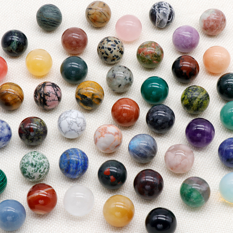 20mm Non Porous Ball Hand Polishing Multi Type Natural Stone Healing Stone Lucky Crystal Crafts