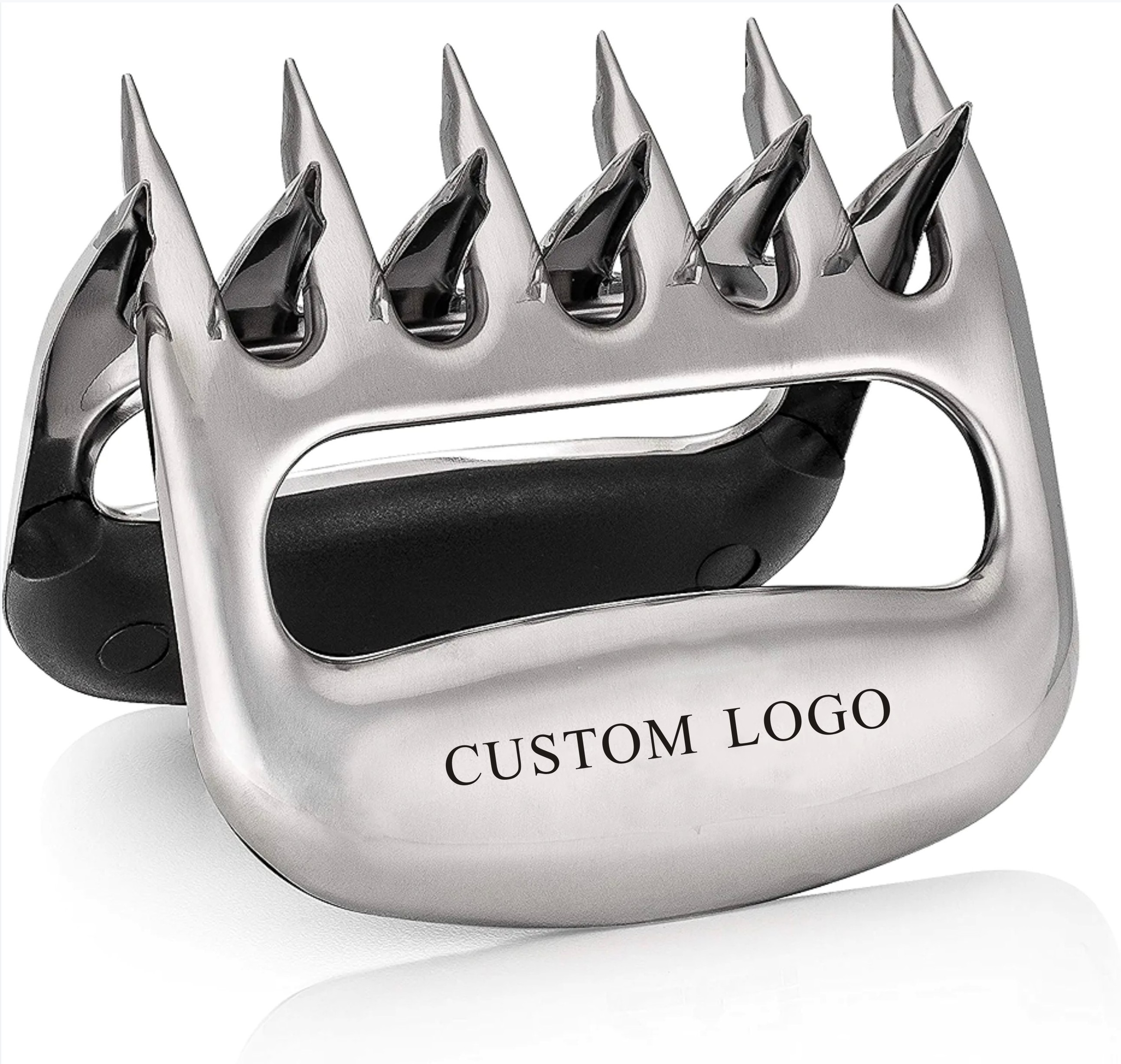 Custom Logo Shredding Claws Stainless Steel Bear Claw Meat Shredders for BBQ Cooked Meat Separating Knife