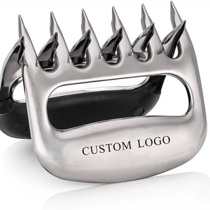 Custom Logo Shredding Claws Stainless Steel Bear Claw Meat Shredders for BBQ Cooked Meat Separating Knife