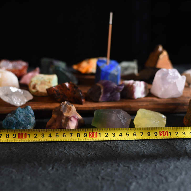 Crystal Incense Holder for Sticks Healing Crystal Stone Tiger Eye Tourmaline Incense Burner for Yoga Meditation and Home Decor