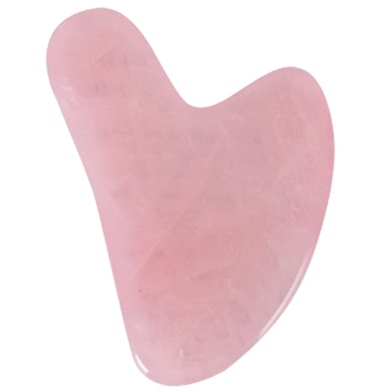 Gua Sha Facial Tool Guasha Tool for Face Facial and Body Massager Natural Stones Rose Quartz Scraping and SPA Acupuncture