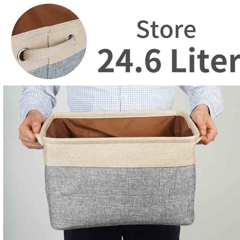 Foldable Storage Bin Collapsible Basket Cube Storage Organizer Bins with Carry Handles for Home Closet Nursery Drawers Organizer