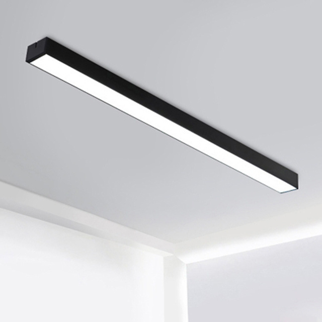 linear light pendant 40w black white silver mounted aluminum strip light led linear lighting fixture