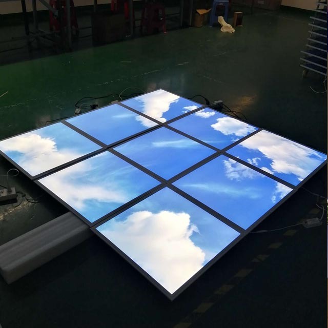 ultra slim 36w 48w 72w 2x2 1x4 2x4 led panel light ceiling blue sky cloud led light panel