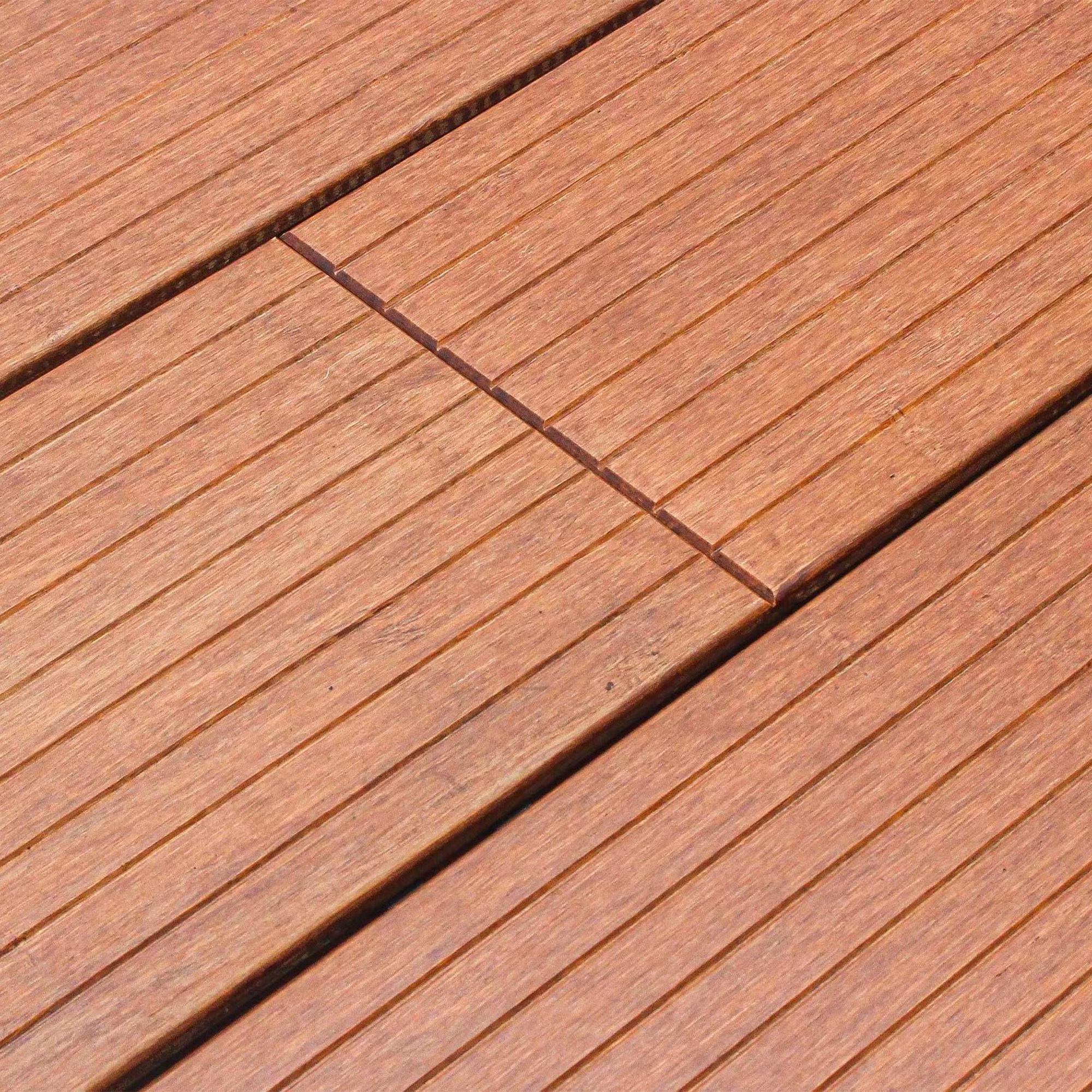 Uv Resistant Outdoor Deck Tiles Interlocking Flooring Strand Woven Bamboo Decking