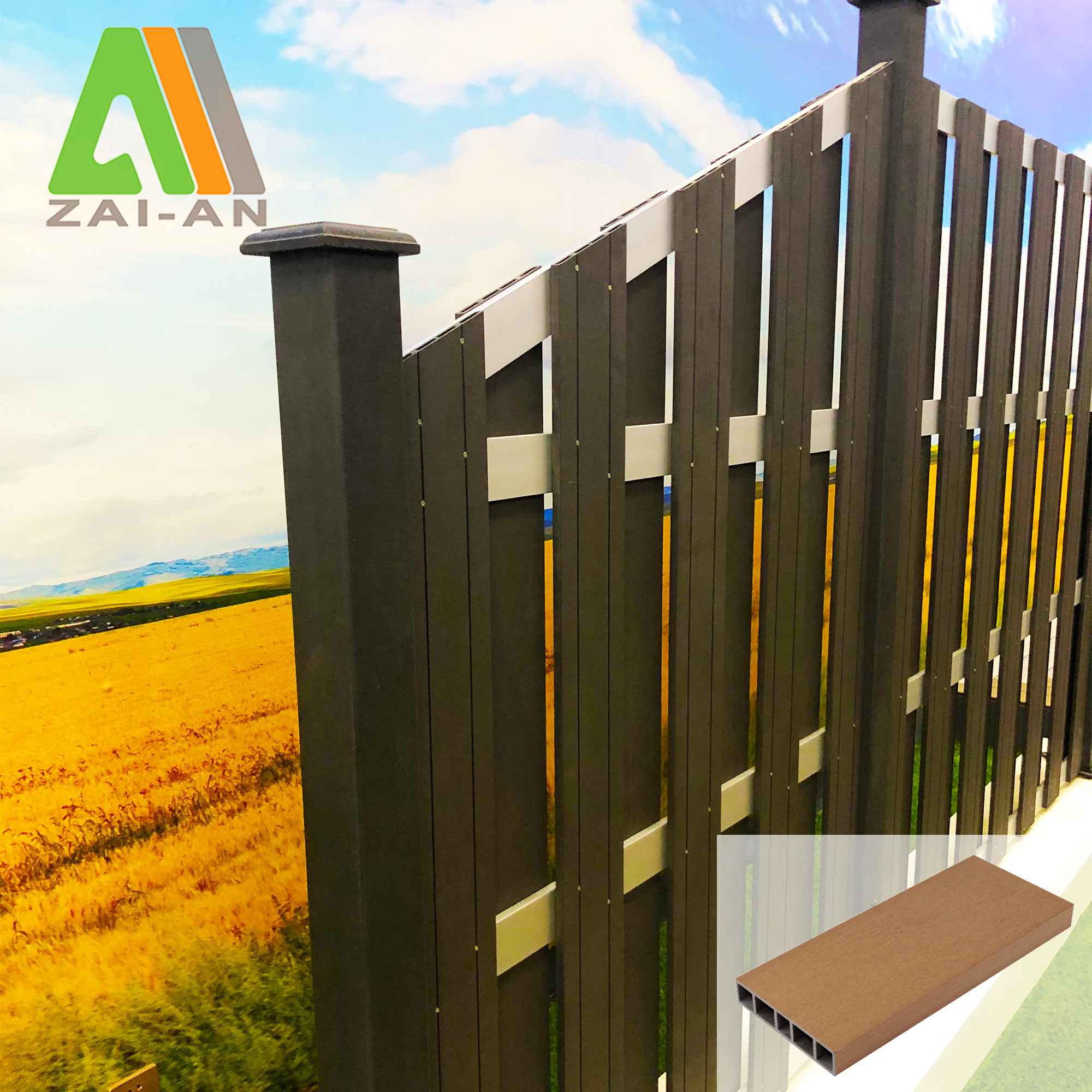 Long Lasting Weather Resistant Upgrade Generation WPC Horse Farm Ultra Fiber Hollow Vinyl PVC Fence