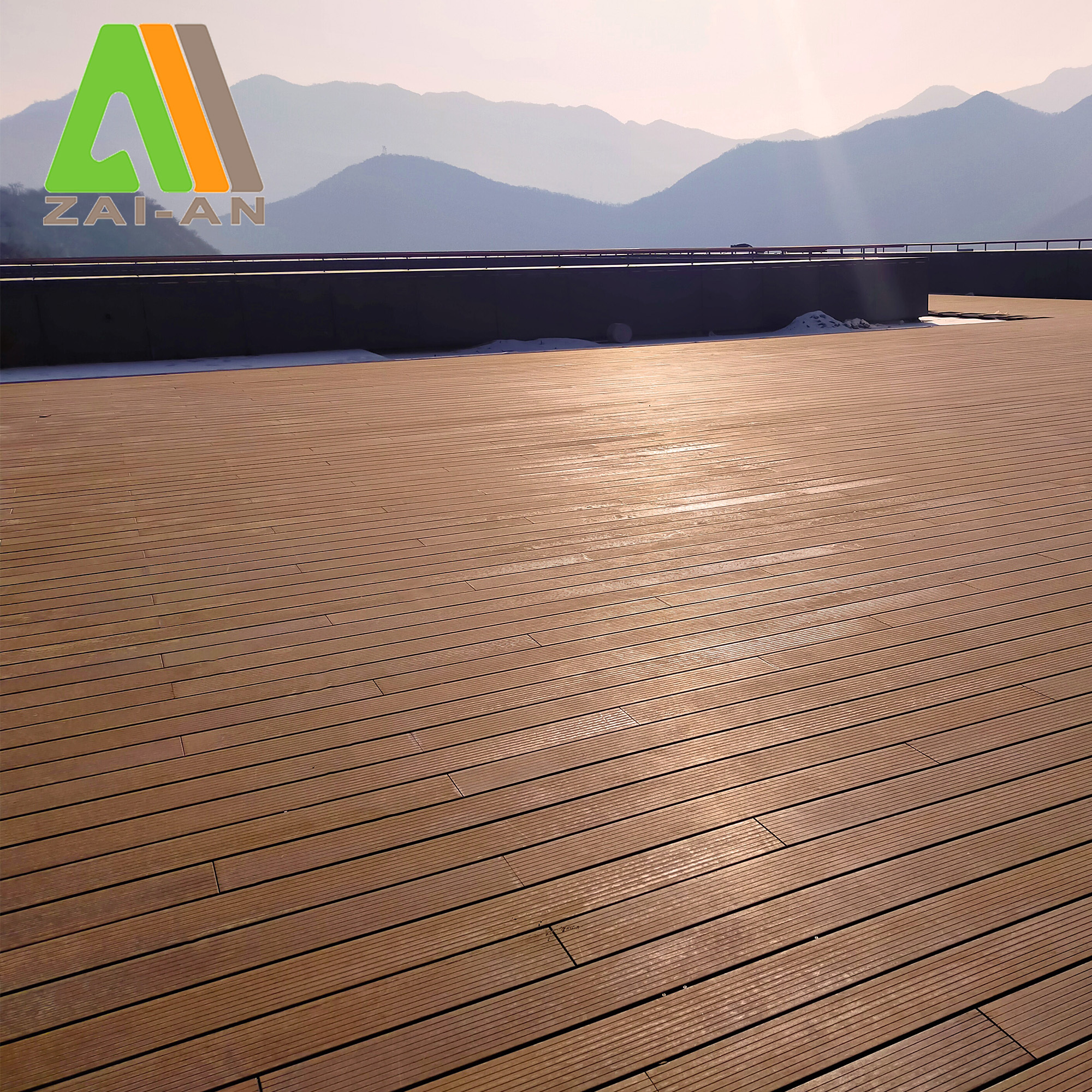 Custom Thickness Brown Color Engineered Wood Carbonized Pavilion Decking Plank Heat Treatment Bamboo Floor Decking