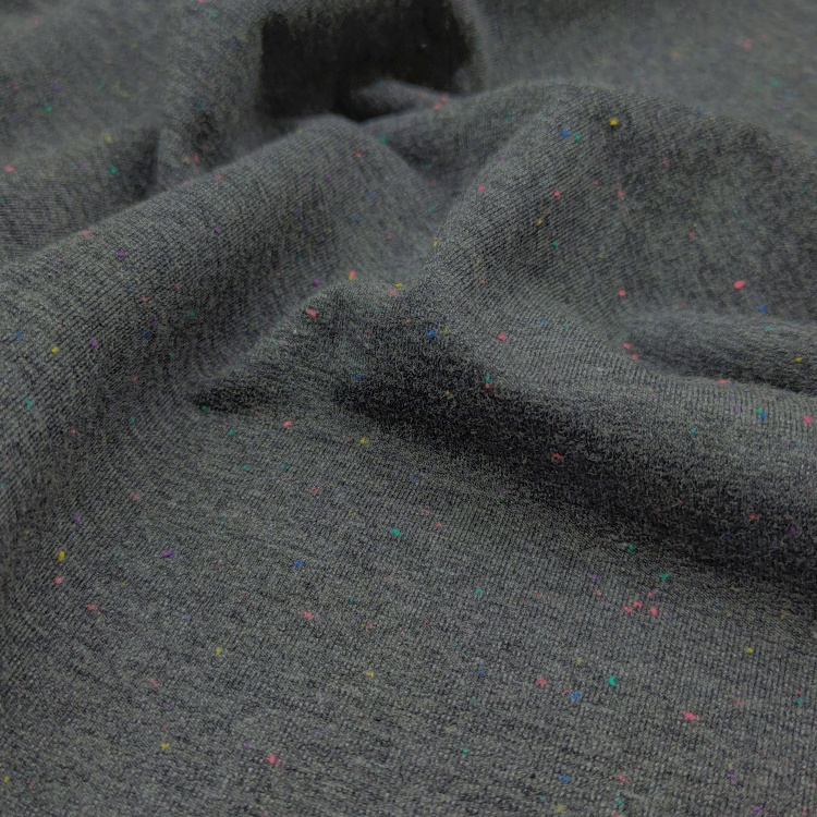 Hot Selling TC Terry Cotton Fabric By Roll 285GSM, Soft Hand Feel Knitted Polyester Neps French Terry Fleece Fabric/