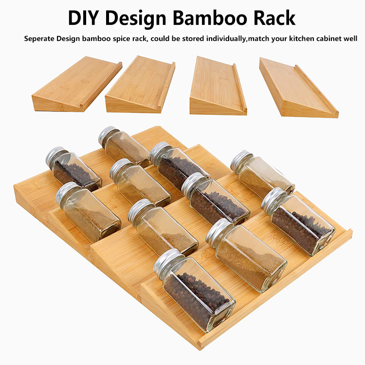 Bamboo Spice Rack Bamboo Spice Rack Shelf-Versatile 3 Tier Standing Pantry Shelf For Kitchen Storage