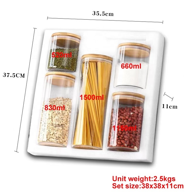 Fashion Wholesale Borosilicate Candy Honey Food Glass Storage Jar