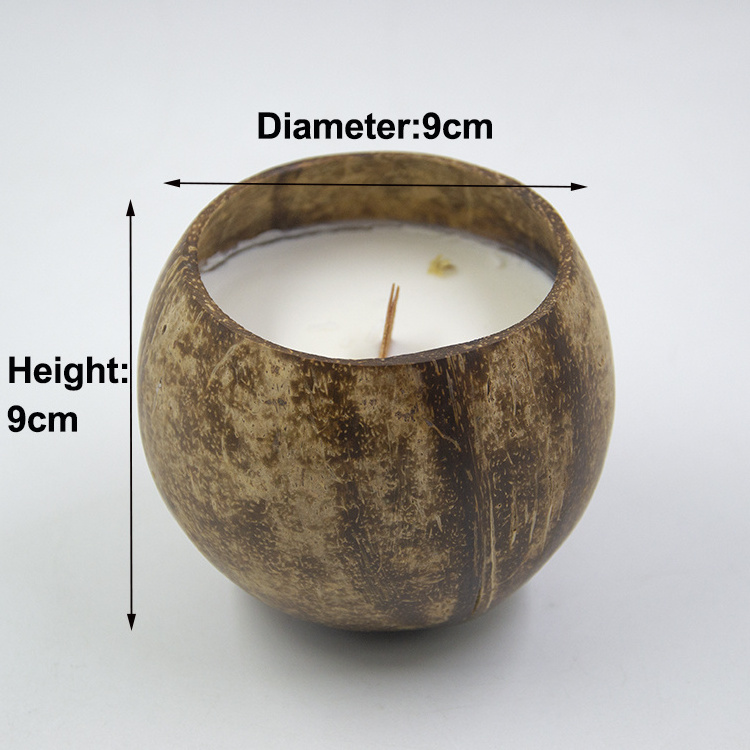 Natural Empty Coconut Shell Bowl For Candles Making