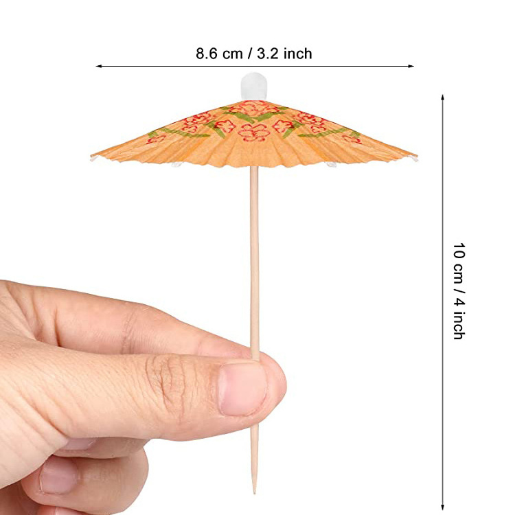 Bambus Wholesale Large Custom Party Creative Paper Parasol Cocktail Drinks Seat Stick Umbrella For Drinking Decoration