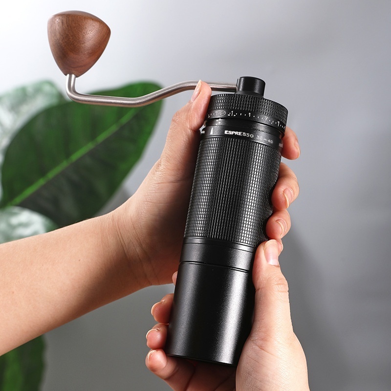 BAMBUS 2023 Al-Alloy Body 420 Stainless Steel Burr Homeuse Espresso Mini Small Hand Mill Portable Manual Coffee Grinder