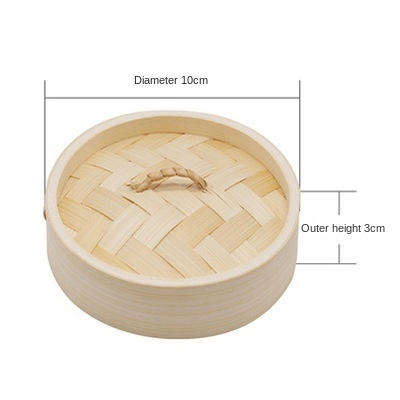 BAMBUS Big Small Size Square Mini Dim Sum Food Rice Favors Dumpling Bamboo Steamer Basket Kit Set