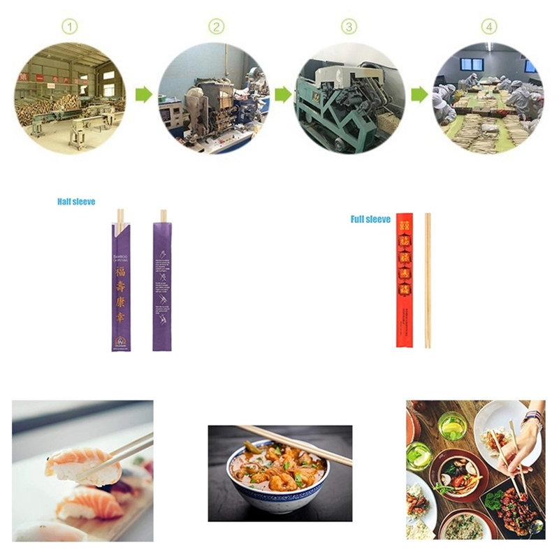 Bambus Supermarket Sale Eco-friendly Natural Chinese Custom Printed Logo 21cm Disposable Twins Bamboo Chopsticks with Sleeve