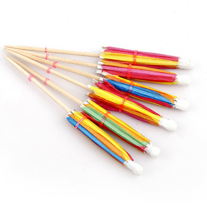 BAMBUS Sandwich Cupcake Decor Bulk Party Skewer Small Vintage Party Umbrella Toothpicks With Box