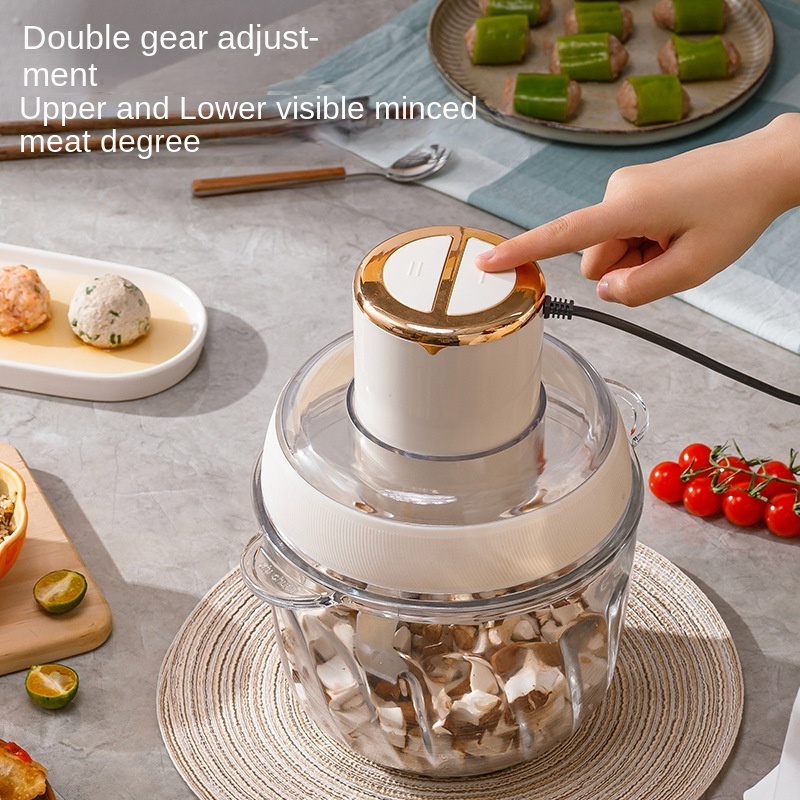 BAMBUS Household electric food chopper meat grinder durable glass bowl easy cleaning Multifunctional vegetable grinder