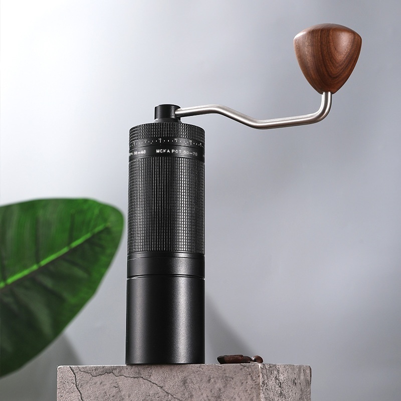 BAMBUS 2023 Al-Alloy Body 420 Stainless Steel Burr Homeuse Espresso Mini Small Hand Mill Portable Manual Coffee Grinder