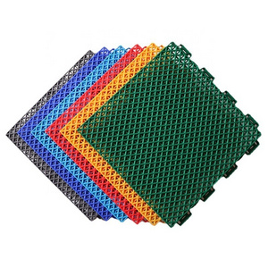 Suspended assembled floor double-layer outdoor basketball badminton court kindergarten plastic sports floor mat