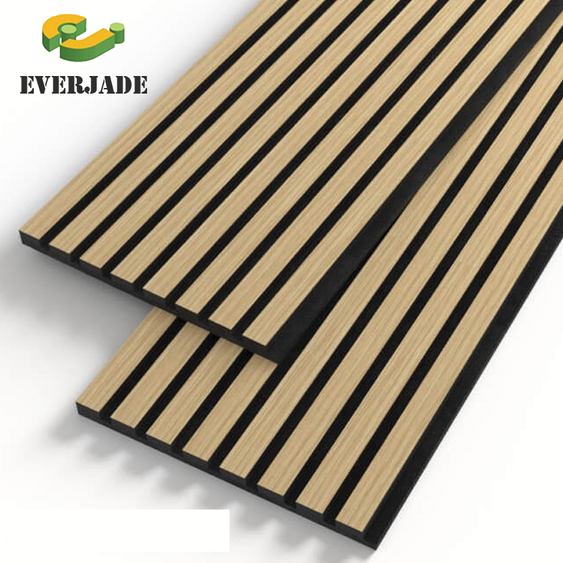 Factory wholesale wooden strip polyester fiber acoustic panel eco-friendly wood MDF grille KTV theater wall panel