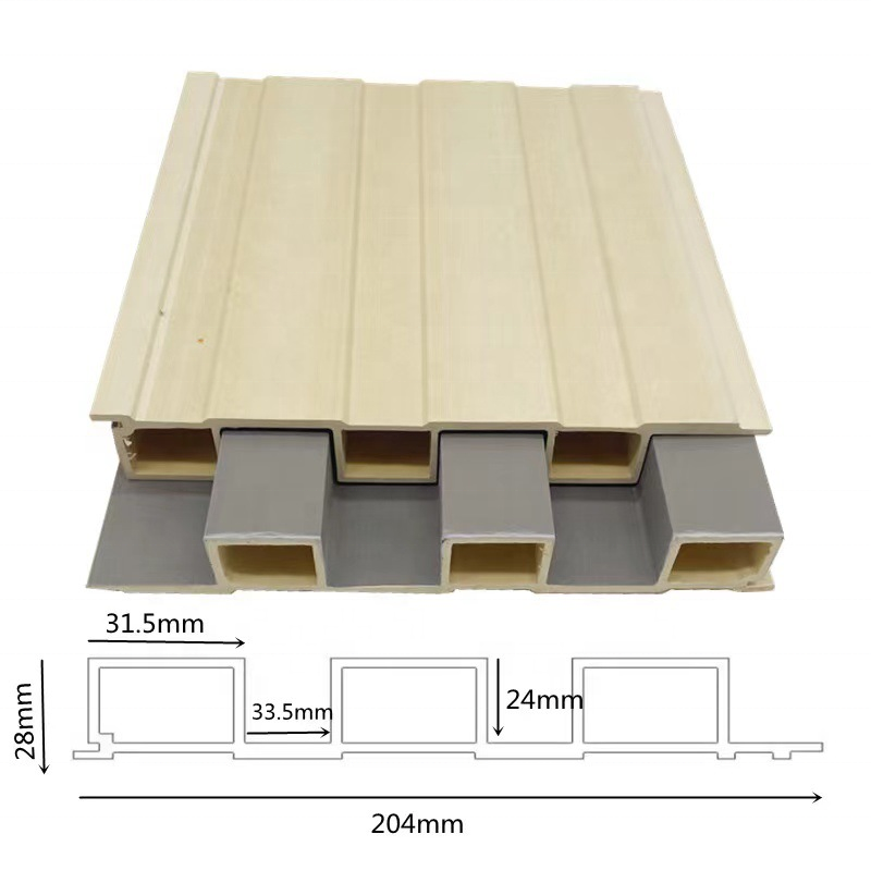 Waterproof integrated other wall board curved wood panels pvc wall decor interior slat wpc wall panel