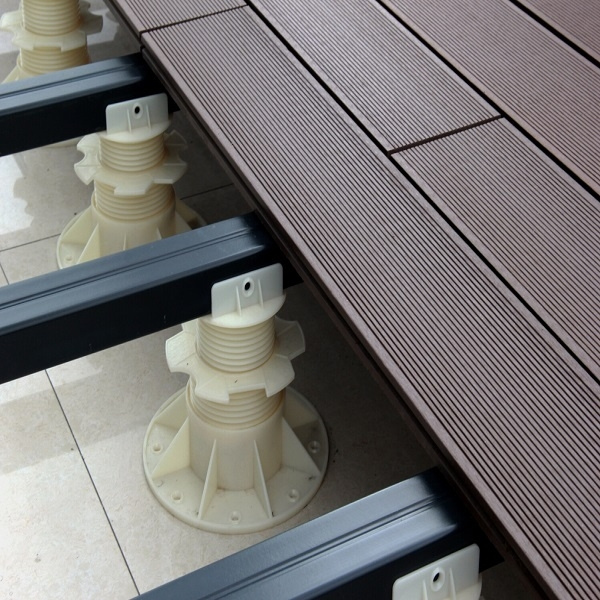 ABS Material White Adjustable Plastic Outdoor Wood Decking Support