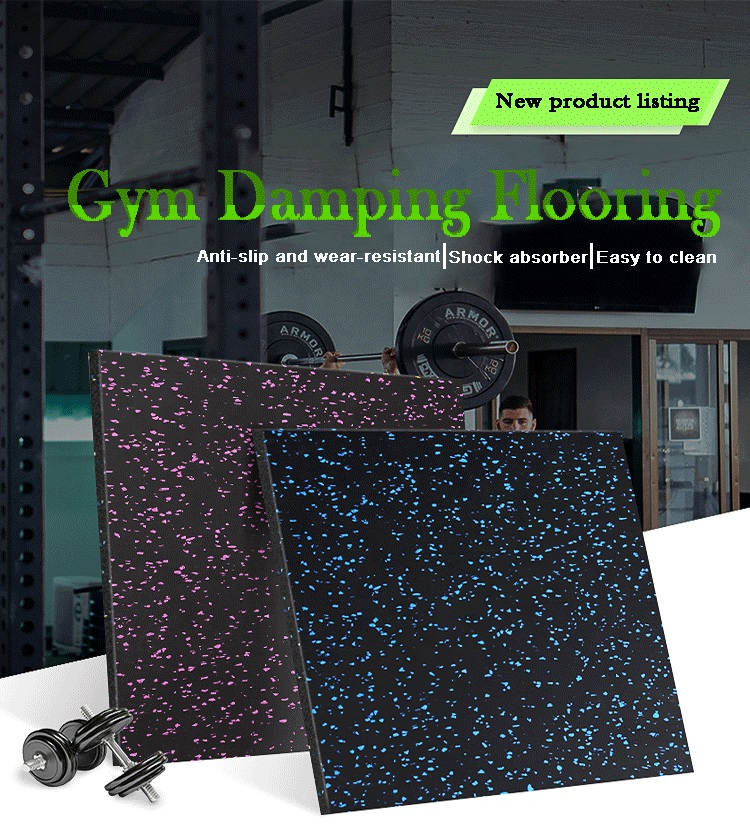 2mm Heavy Duty Gym Rolls Rubber Tiles Floor Mat Gym Rubber Flooring