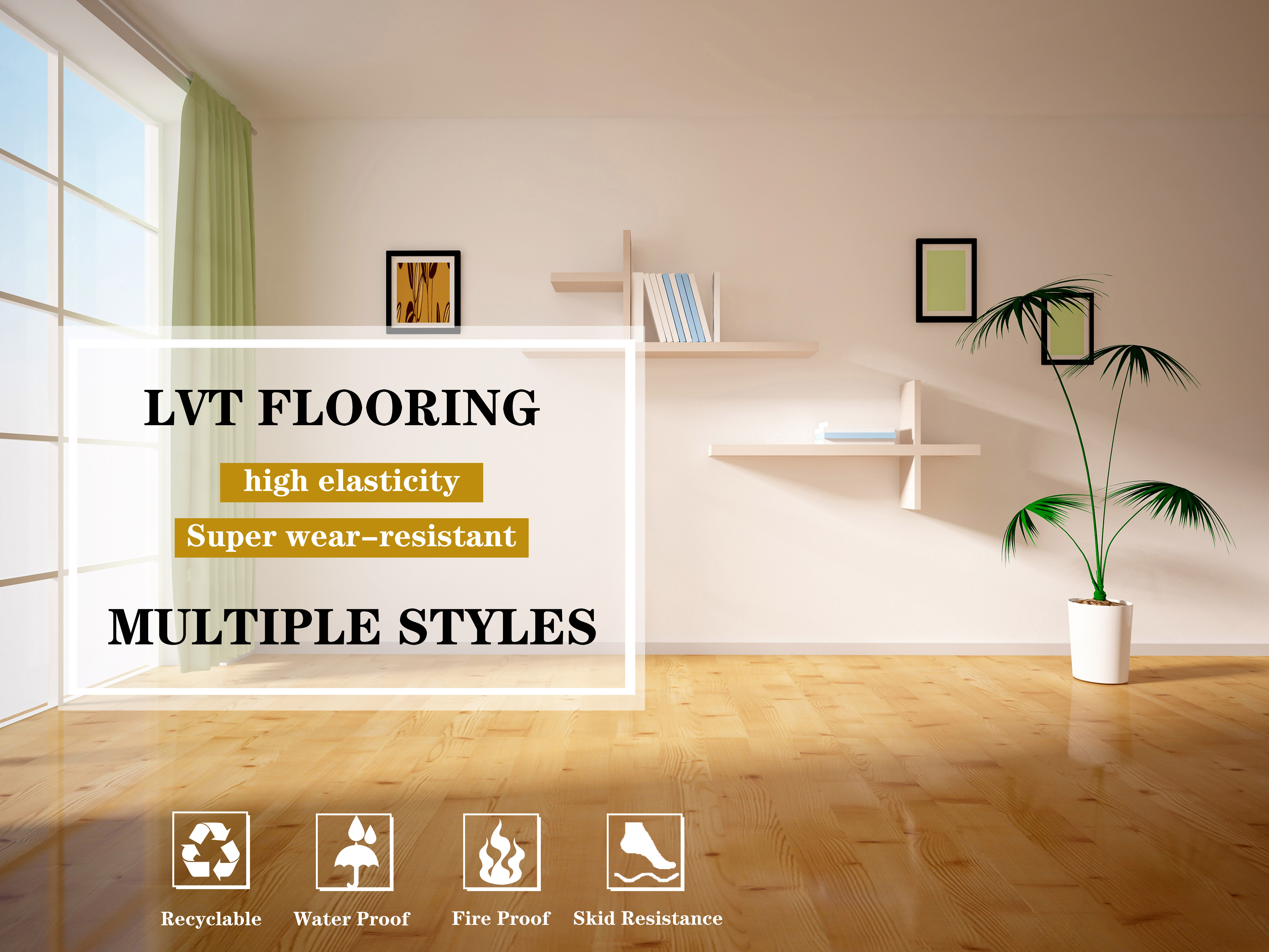 Everjade Waterproof Self Adhesive Plank Lenolium Lvp Lvt Flooring Pvc Vinyl Plastic Flooring Tiles Roll Linoleum Flooring