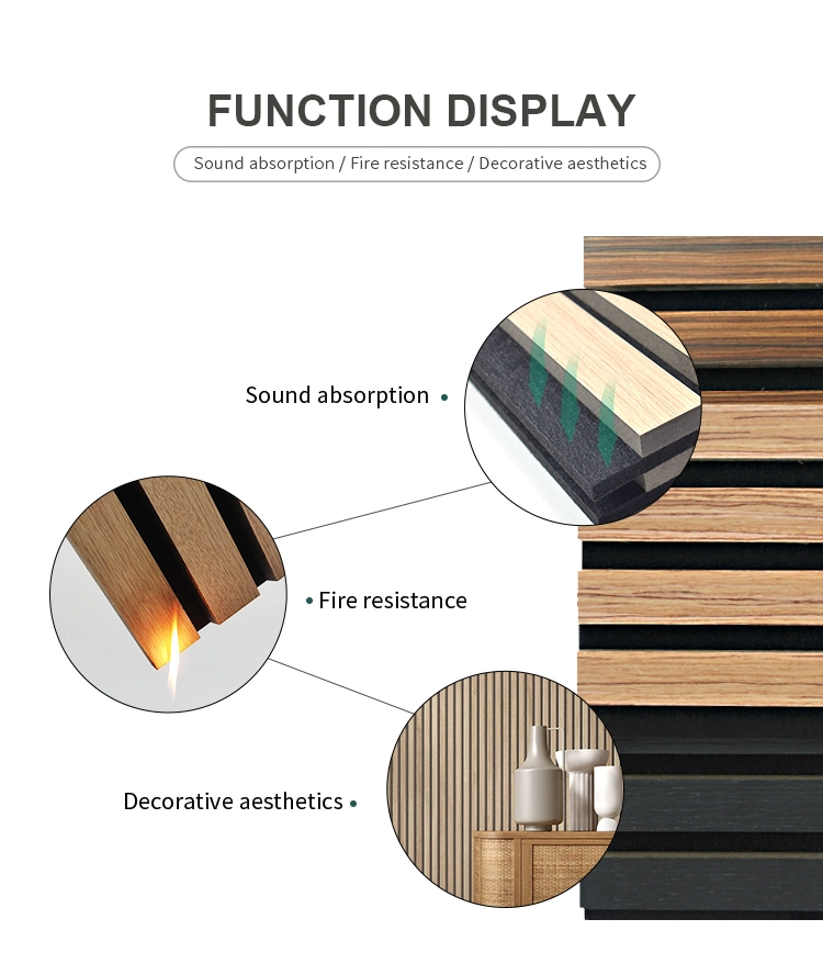 Studio office soundproofing acoustic wall panel noise reduction panel natural wood acoustic panel