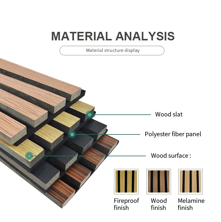 Studio office soundproofing acoustic wall panel noise reduction panel natural wood acoustic panel