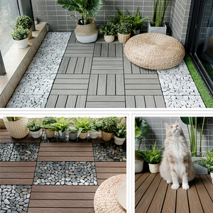 Modern waterproof WPC tile pedestal deck tiles plastic decking wooden deck for terraces