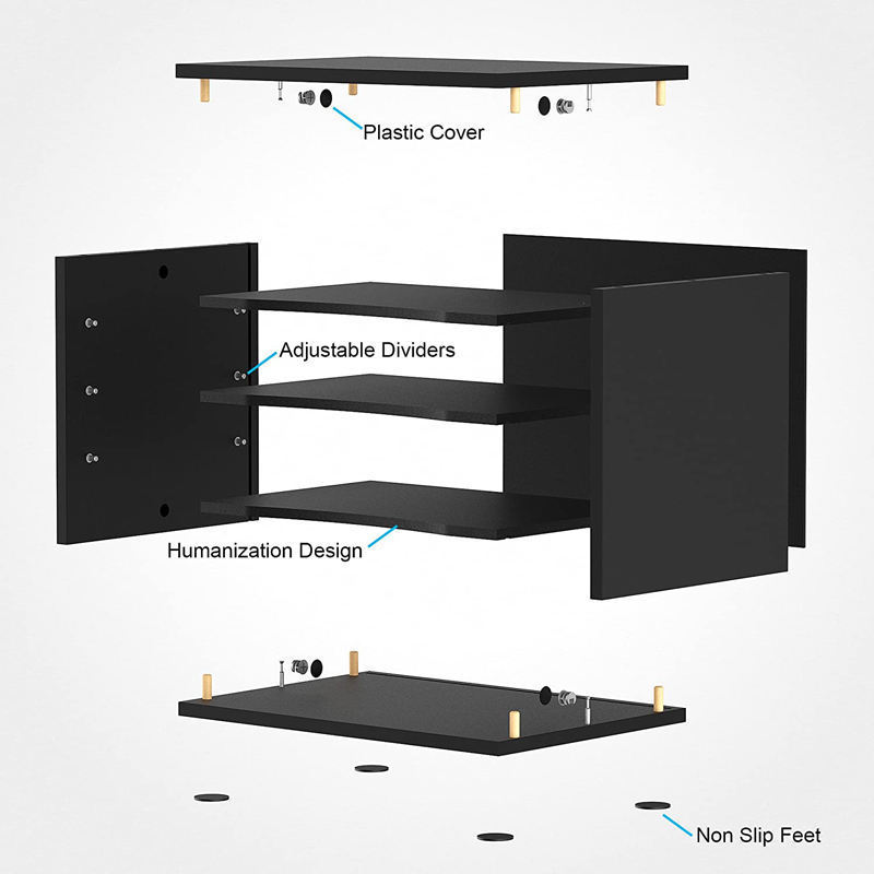 New Office Modern Customization File Desktop Storage With Drawers Tabletop Stationery Storage Bamboo Desk Organizer